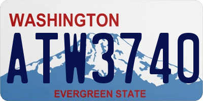 WA license plate ATW3740