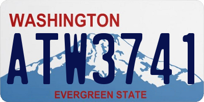 WA license plate ATW3741