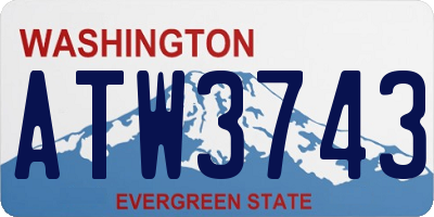 WA license plate ATW3743