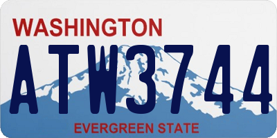 WA license plate ATW3744