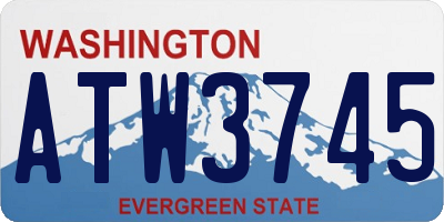 WA license plate ATW3745