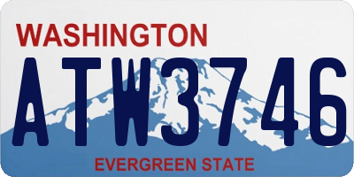 WA license plate ATW3746