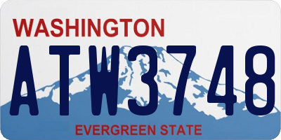 WA license plate ATW3748