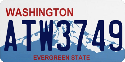 WA license plate ATW3749