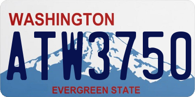 WA license plate ATW3750