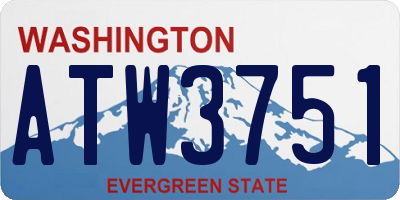 WA license plate ATW3751