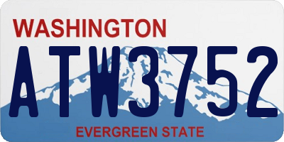 WA license plate ATW3752