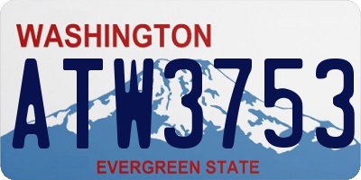 WA license plate ATW3753