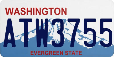 WA license plate ATW3755