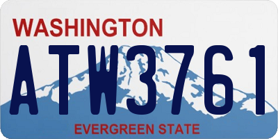 WA license plate ATW3761