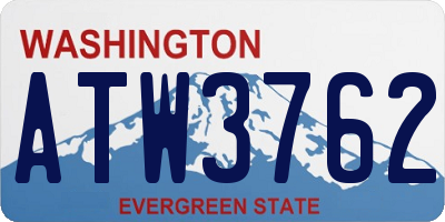 WA license plate ATW3762