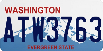 WA license plate ATW3763