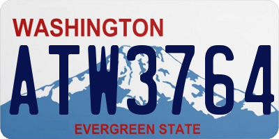 WA license plate ATW3764