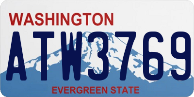 WA license plate ATW3769