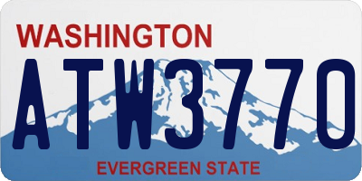 WA license plate ATW3770