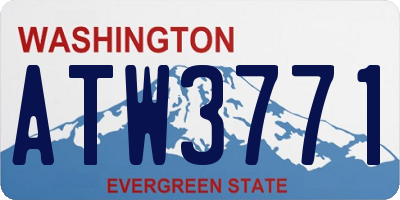 WA license plate ATW3771