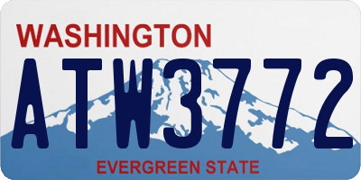 WA license plate ATW3772