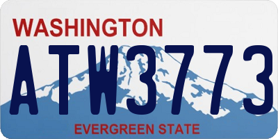 WA license plate ATW3773