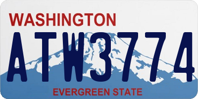 WA license plate ATW3774