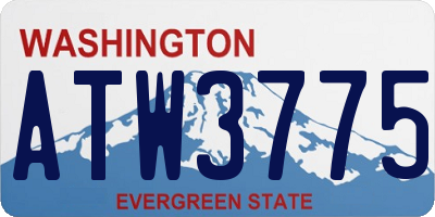 WA license plate ATW3775