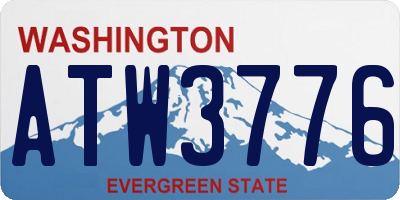 WA license plate ATW3776