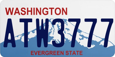 WA license plate ATW3777