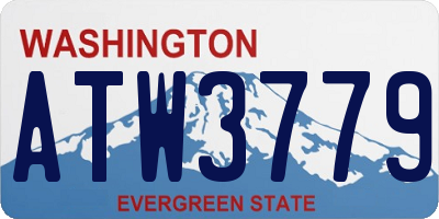 WA license plate ATW3779