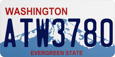 WA license plate ATW3780