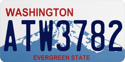WA license plate ATW3782