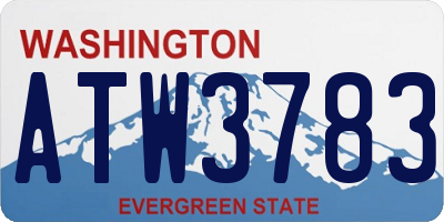 WA license plate ATW3783