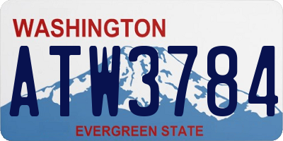 WA license plate ATW3784