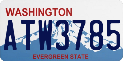 WA license plate ATW3785
