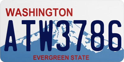 WA license plate ATW3786