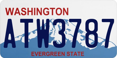 WA license plate ATW3787