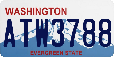 WA license plate ATW3788