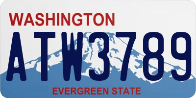 WA license plate ATW3789