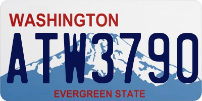WA license plate ATW3790