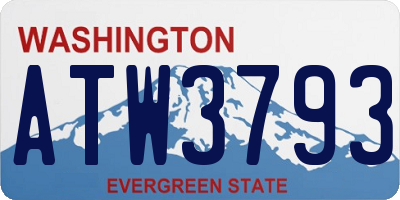 WA license plate ATW3793