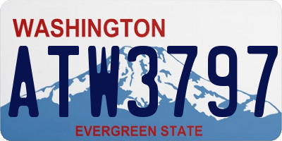 WA license plate ATW3797