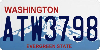 WA license plate ATW3798