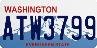 WA license plate ATW3799