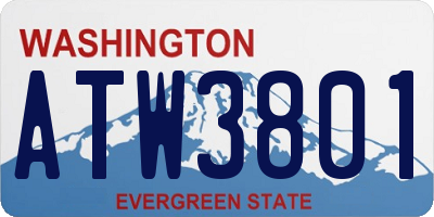 WA license plate ATW3801