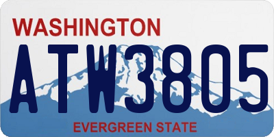 WA license plate ATW3805
