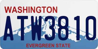 WA license plate ATW3810