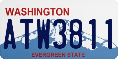 WA license plate ATW3811