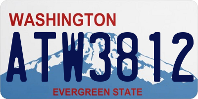 WA license plate ATW3812