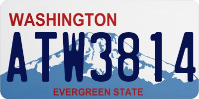 WA license plate ATW3814