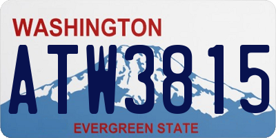WA license plate ATW3815