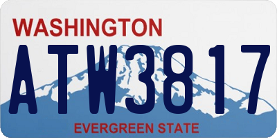 WA license plate ATW3817