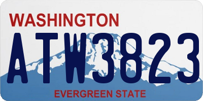 WA license plate ATW3823